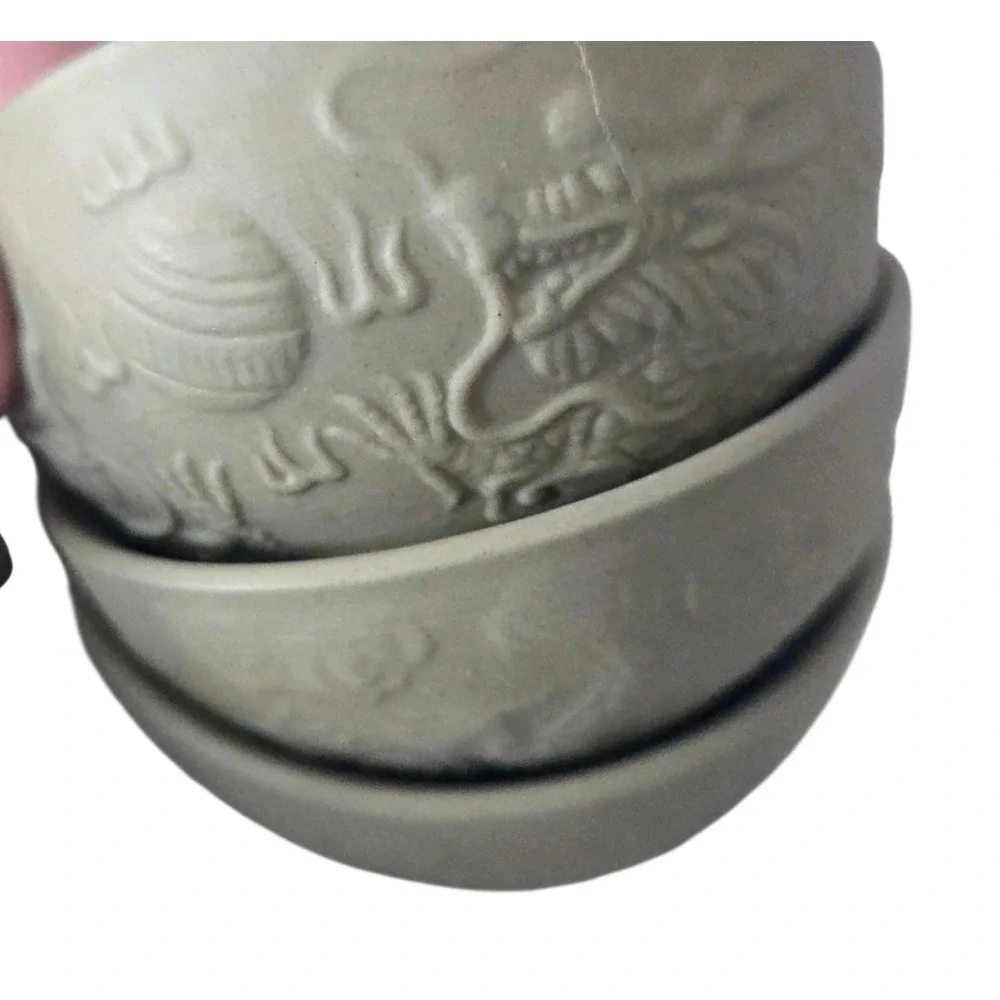 Portable Tea‎ Set Ceramic Kung Fu Tea Cup Teapot Set For Travel & Home Dragon